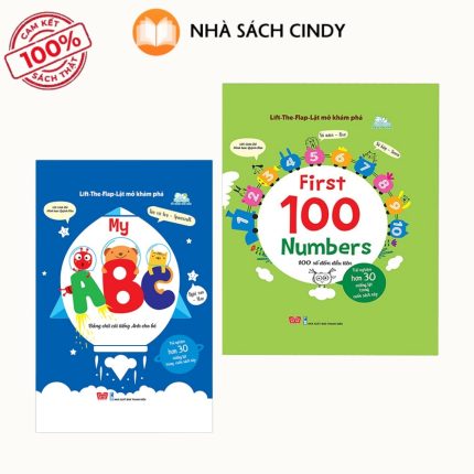 Sách Combo Sách Lật Mở Khám Phá: 100 Số Đếm Đầu Tiên + Bảng Chữ Cái Tiếng Anh Cho Bé | Nhà Sách Cindy