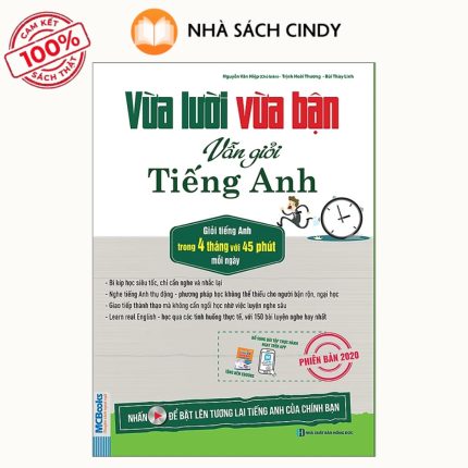 Bìa sách Vừa Lười Vừa Bận Vẫn Giỏi Tiếng Anh, phát hành bởi Nhà Sách Cindy.