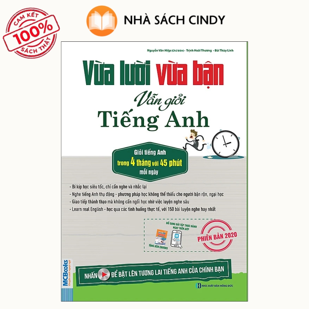 vua-luoi-vua-ban-van-gioi-tieng-anh Bìa sách Vừa Lười Vừa Bận Vẫn Giỏi Tiếng Anh, phát hành bởi Nhà Sách Cindy.